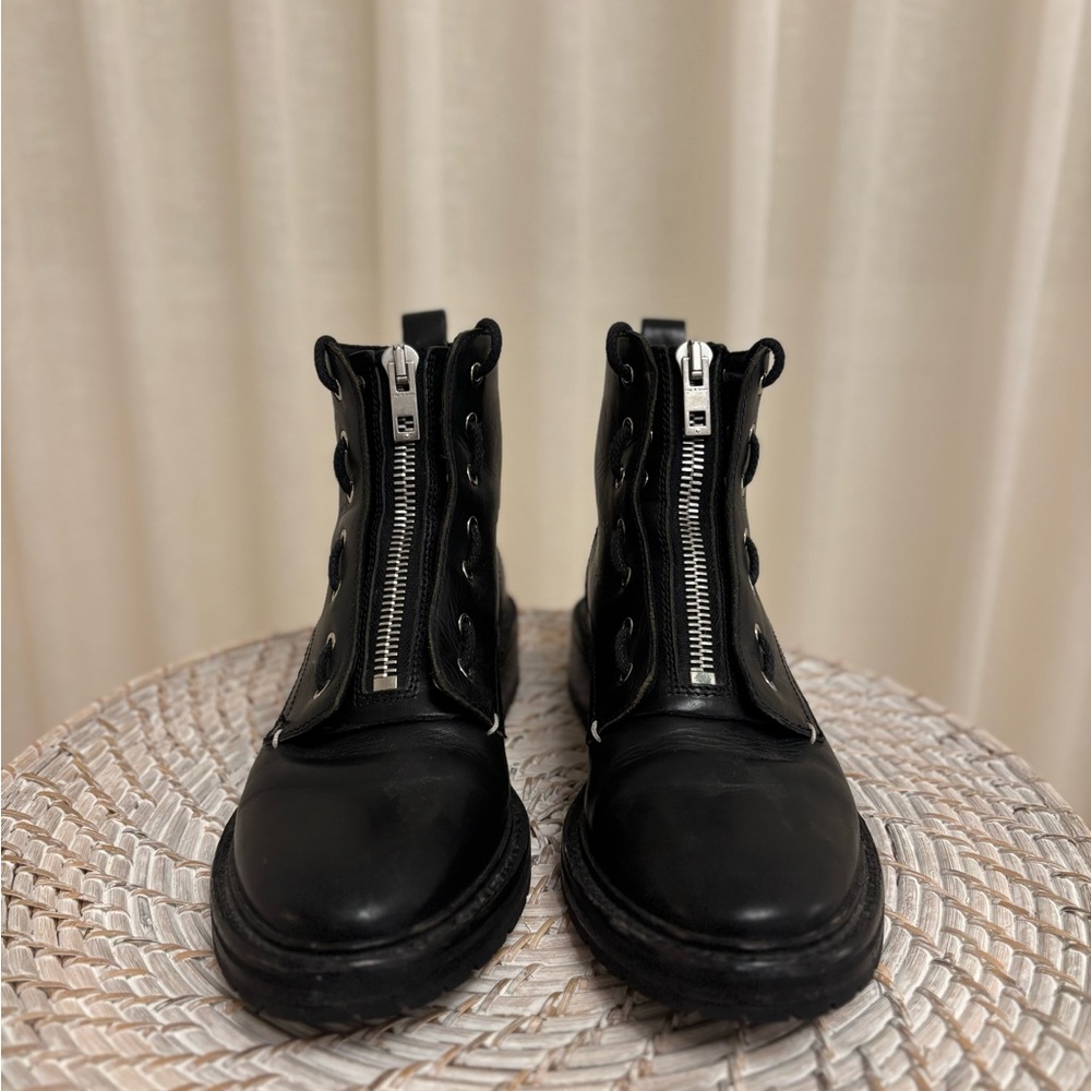 Rag & Bone Cannon Zip Combat Boots sz 36.5